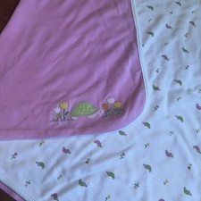 Baby Girl Gymboree Spring Tulips Pink Turtle Blanket 2005