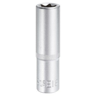 E-Torx Socket 1/2'' Drive E18 External Torx Deep Socket CR-V 6 Point Star Socket