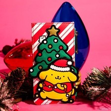 SOLD OUT NIB EXCLUSIVE LOUNGEFLY SANRIO Pompompurin Santa Hat Large Card Holder