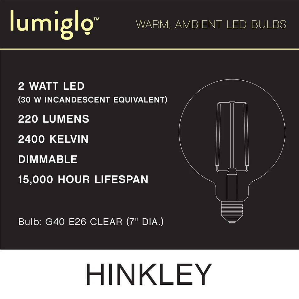Hinkley Lighting E26T102247CL-24 LumiGlo Bulb Pack of (24) 7"L 2 - Image 4 of 4