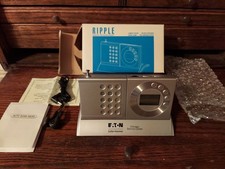 RIPPLE Digital FM Scan Radio Clock w/Earphones  Stand NIB EATON Cutler-Hammer