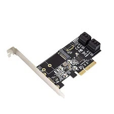 IO Crest 4 port Non-RAID SATA III 6Gbp/s and M.2 B Key 2242 PCI-e x4 Controller