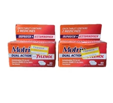 2 Motrin Dual Action with Tylenol, Fast-Acting Dual Action 80ct