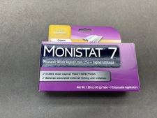 MONISTAT  7- Day Miconazole Vaginal Cream Treatment Exp. 06/27 3-Pack