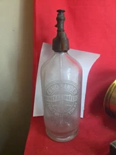 ENNO SANDER MINERAL WATER CO LAWTON AV ST LOUIS SELTZER BOTTLE NEEDS CLEANING