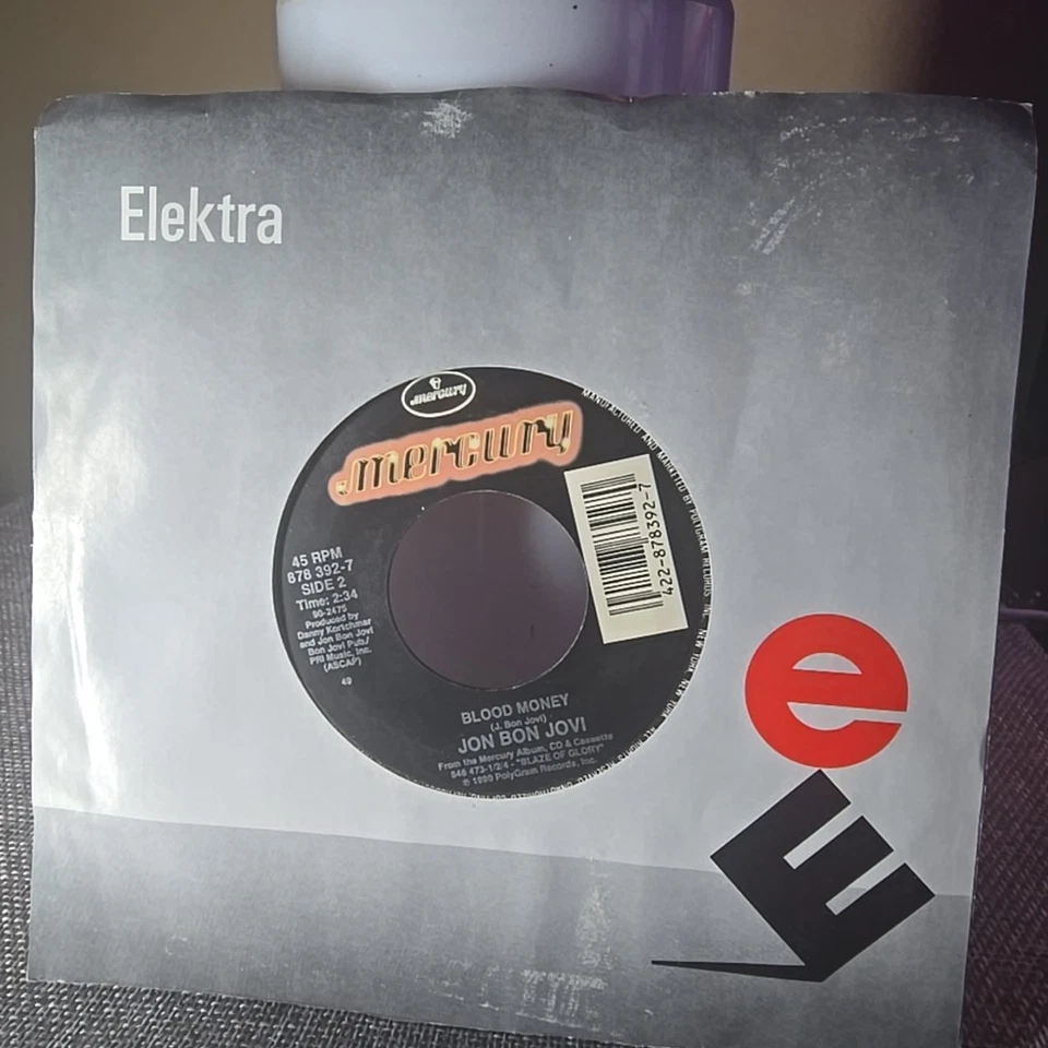Jon Bon Jovi–Miracle / Dyin’ Ain’t Much of a Livin’–Mercury–878 302-7 45 RPM - Image 2 of 2