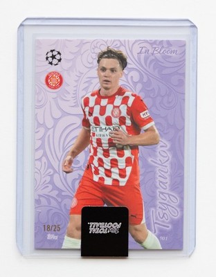 2024-25 Topps Total Football Viktor Tsygankov /25 Purple In Bloom Girona #901