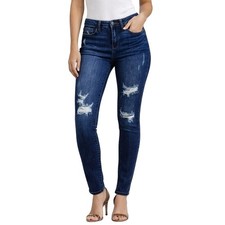  NWOT Judy Blue Skinny Jeans Womens 7/28 Dark Wash Distressed High Rise Denim