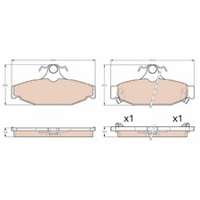 Satz Bremsbeläge Bremsklötze hinten für Chevrolet Camaro FP Corvette | 173488