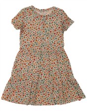 Zara Womens Ruffle A-Line Dress UK 8 Small Multicoloured Floral AL13