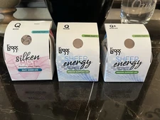 Lot of 3 NIB L'eggs 1 Silken Mist Sz Q Nude & 2 Sheer Energy Q Nude & Q+ suntan