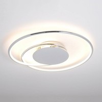 Lindby Led Deckenlampe Modern Chrom, Weiß, Led Deckenleuchte Wohnzimmer, Deckenb