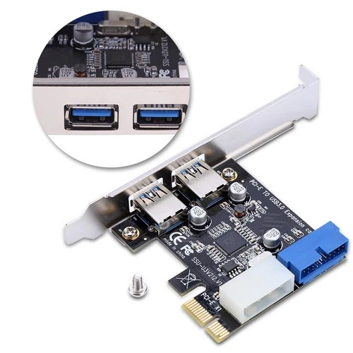 PCI Express-Karte PCI-E Zu USB 3.0 2-Port 19PIN USB 3.0-KartenadapterMit