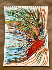 Modern Abstract Painting Graffiti Art Cubism Expressive Raw Original Psychedelic