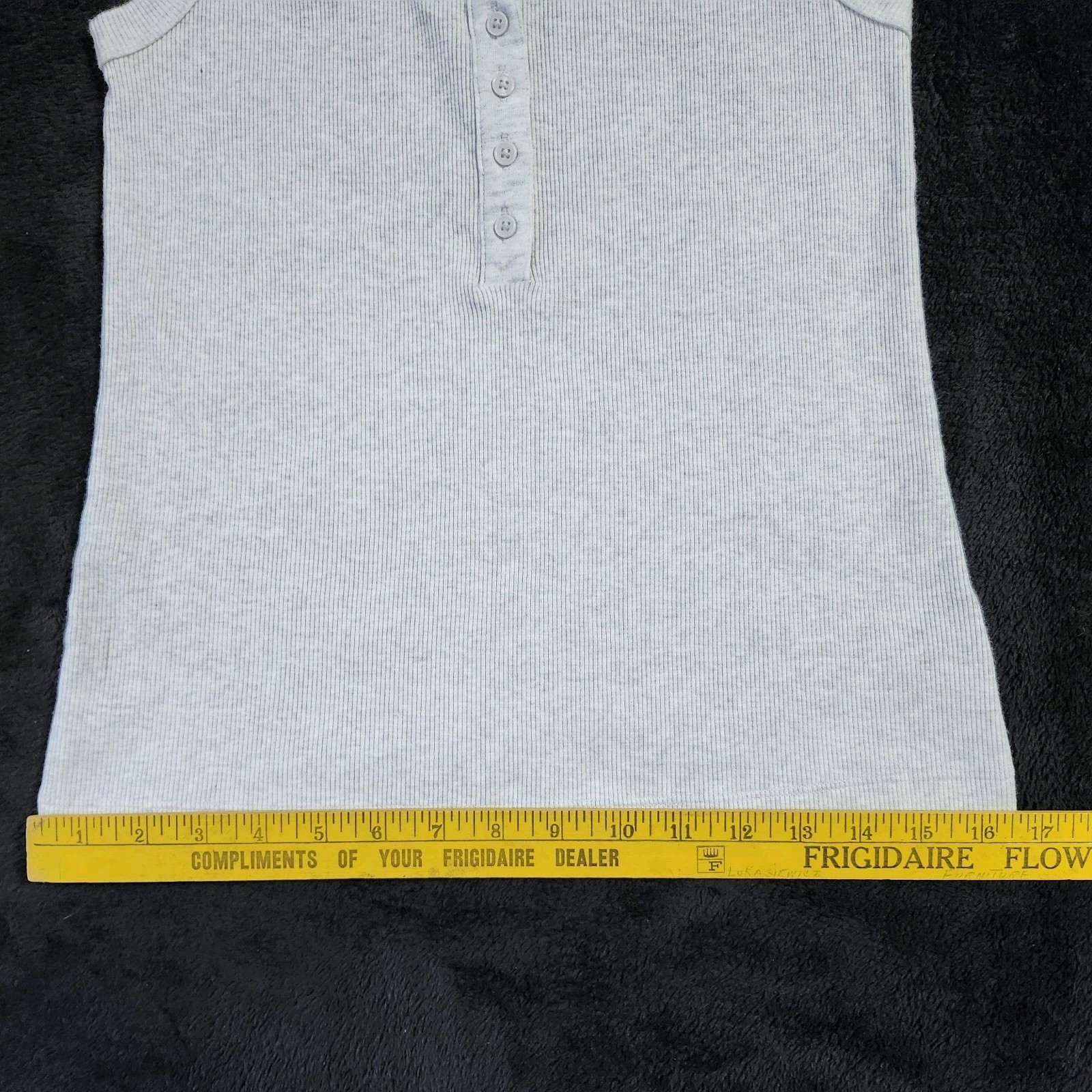 Universal Thread Light Grey Ribbed Henley Scoop N… - image 7