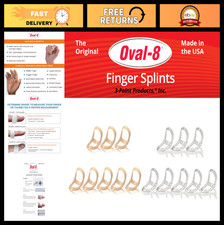 Multi-Size Oval Finger Splints Pack of 3 - Sizes 6, 7, 8 for Joint Support