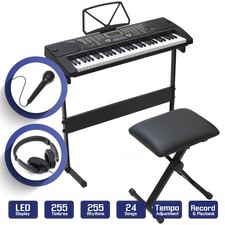 61 Key Digital Piano Music Keyboard - Electronic Keyboard Stand Stool Headphone
