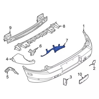 Genuine Ford Bumper Cover Bracket M1PZ-17754-B