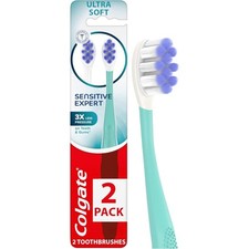 Ultra Soft Sensitive Toothbrush 2 Pack Gentle Cleaning for Sensitive Teeth and
