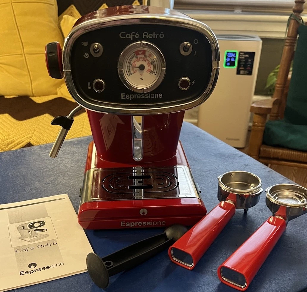 ESPRESSIONE CAFE RETRO ESPRESSO MACHINE MODEL 1388R ~ Excellent Barely Used
Opens in a new window or