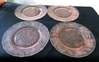 4 MacBeth Evans Depression Dogwood 8" Pink Salad Plates  Exc Cond 1929-32