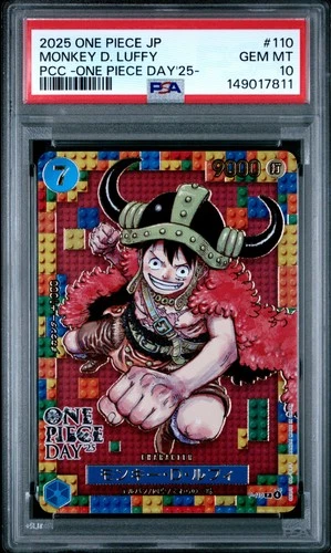 2025 ONE PIECE JAPANESE PREMIUM CARD #110 MONKEY D. LUFFY PSA 10