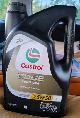 Castrol Edge Euro Car 5W30 Engine Oil Full Synthetic 5 Quart