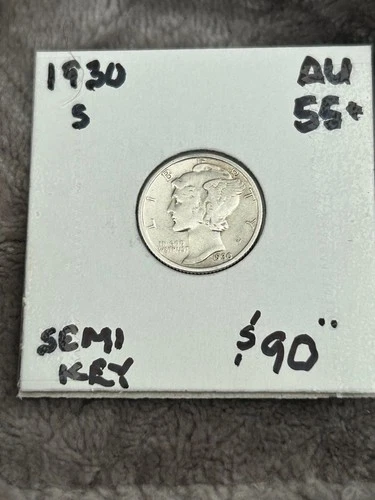 Semi-KEY  1930-S Mercury Dime. Nice luster a good eye appeal