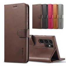 For Samsung Galaxy S26 S25 S24 S23 S22 Ultra Plus Leather Flip Wallet Case Cover