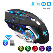 Rechargeable Wireless Gaming Mouse Bluetooth 2.4G RGB LED USB PC Gamer Mouse