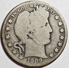 1909 Barber Half Dollar AG Free Shipping