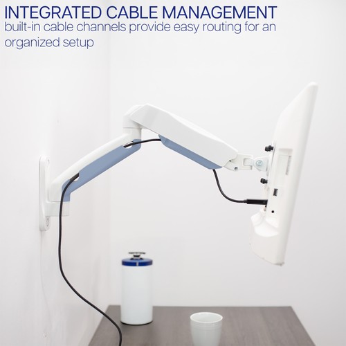 VIVO White Pneumatic Articulating Extended Arm, 17" to 32" Monitor Wall Mount - Picture 6 of 8