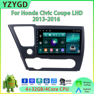 For Honda Civic Coupe 2013-2016 LHD Carplay Car Stereo Radio GPS Multimedia Wifi