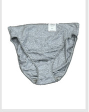 Charter Club Everyday Cotton High-Cut Brief Underwear, Gray Size M 9931