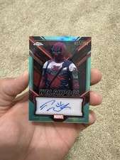2025 Topps Chrome Deadpool Welshpool Paul Mullin Auto Aqua /199