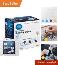 Individually Wrapped Anti-Static Wipes for Lenses  Touch Screens - 100 Count