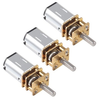 DWEII 3PCS DC 6V 500RPM Speed Reduction Motor N20 3mm Shaft Mini Metal 