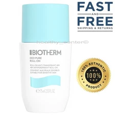 Biotherm Deo Pure 48 Hours Antiperspirant Roll-On 75ml Deodorant New