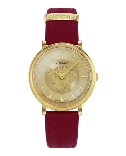Versace Womens Gold 38mm Strap Fashion Watch
