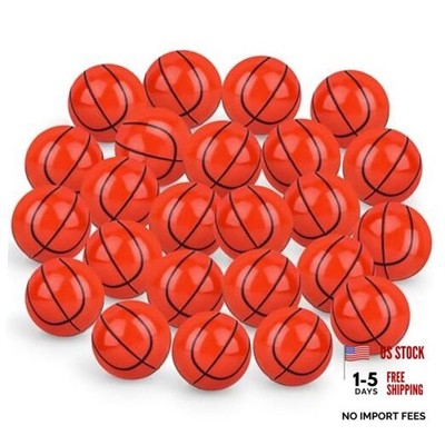 24 Pcs Bouncy Balls for Kids, 32mm Rubber Bounce Sport Balls Bulk Basketball
