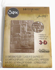 New TIM HOLTZ FOUNDRY 3D EMBOSSING FOLDER Sizzix 662717 Riveted Metal Mixed Medi