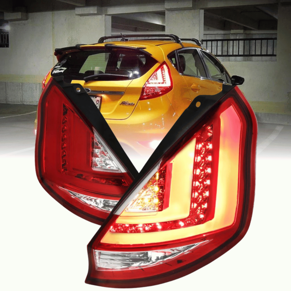 LED Lightbar RüCkleuchten Set FüR Ford Fiesta MK7 Facelift Rot 2012-2016-image