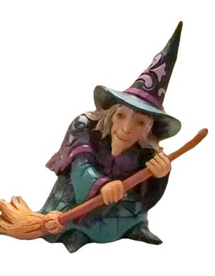 Jim Shore Witch Figurine Multicolor Resin Halloween Collectible Sculpture