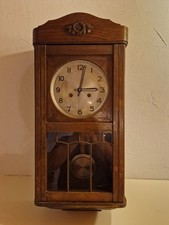 Wandpendeluhr braun Holz voll funktionsfähig