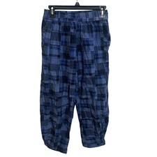 Urban Outfitters Pants Womens XS Blue Patchwork Plaid Elastic Waist Boho Grunge
