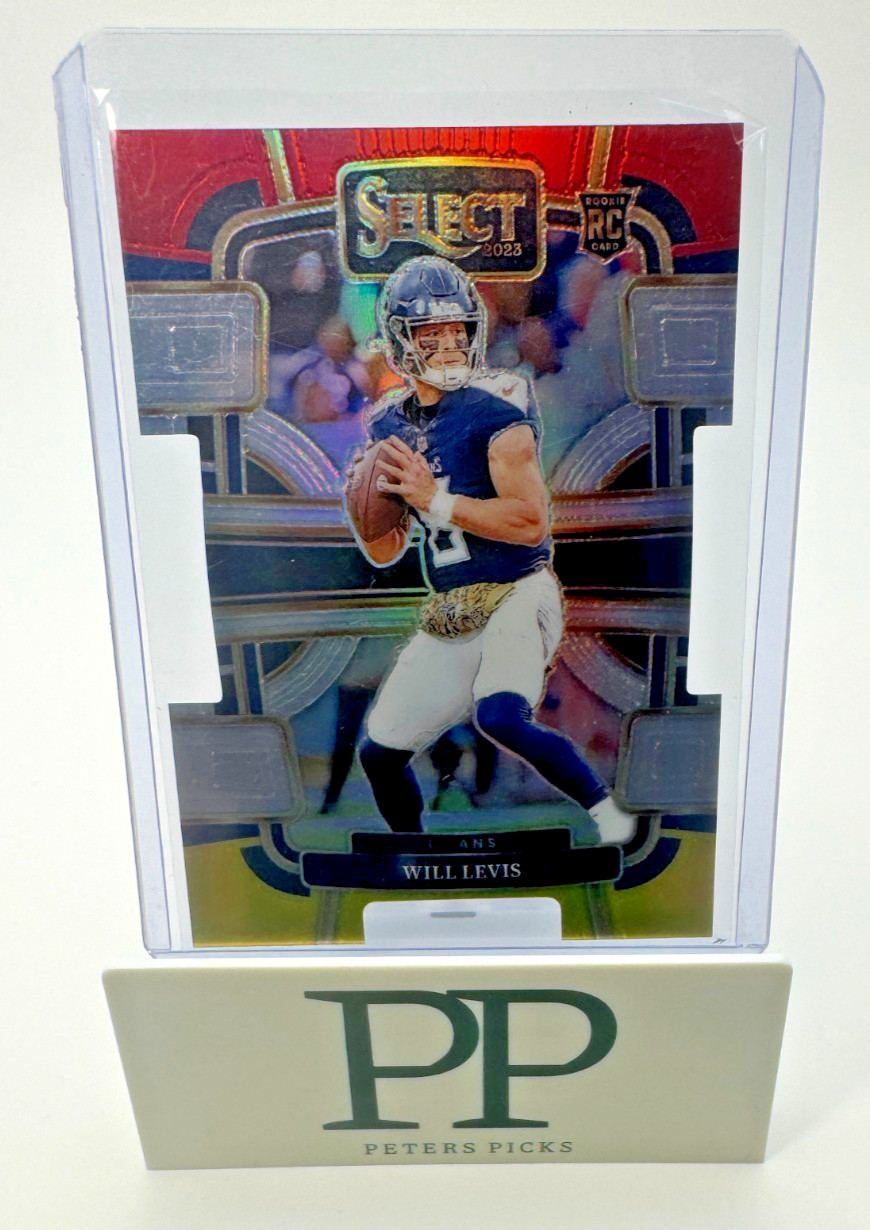 2023 Select Concourse WILL LEVIS#96 Red & Yellow Prizm Die-Cut (RC) Titans NFL