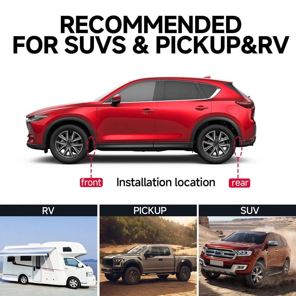 Guardabarros anchos para Chevrolet C/K 1500 2500 4 piezas guardabarros anchos Rally con reflector Foto 4 de 4