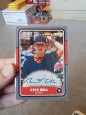 2025 Onyx Vintage Extended Ryan Hall RC Autograph Grey Parallel #'d 43/50 Tigers