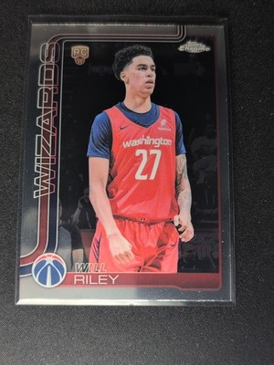 2025 Topps Chrome Will Riley #271 Base Card Washington Wizards