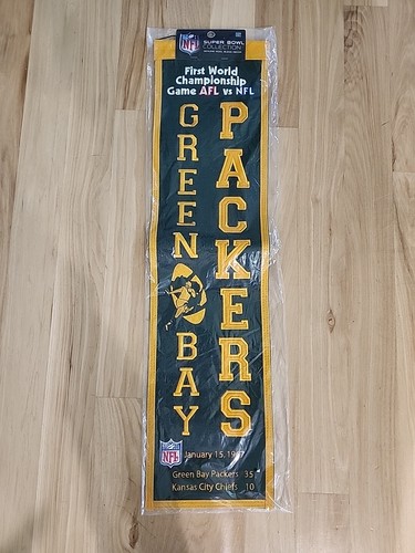NFL Green Bay Packers 8" x 32" First World Championship Banner Vs Chiefs New